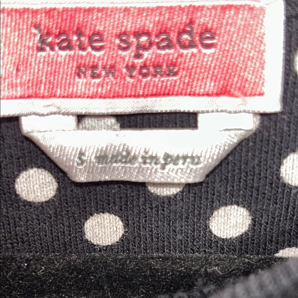 Kate Spade Black and White Polka Dot Sweatshirt - Picture 5 of 8
